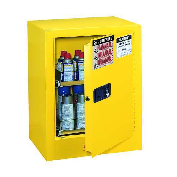 Sure-Grip EX Aerosols Cabinet, 4 gal., Yellow