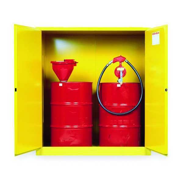 Sure-Grip EX Flammable Cabinet, Vertical, (2)55 gal., Yellow