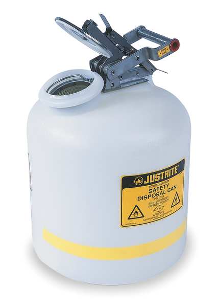 Disposal Can, 2 Gal., White, Polyethylene