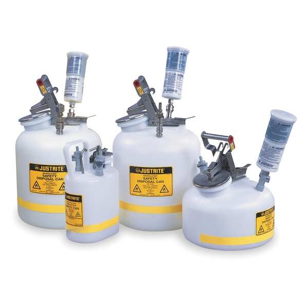 5 gal. White Polyethylene, Polypropylene HPLC Waste Can