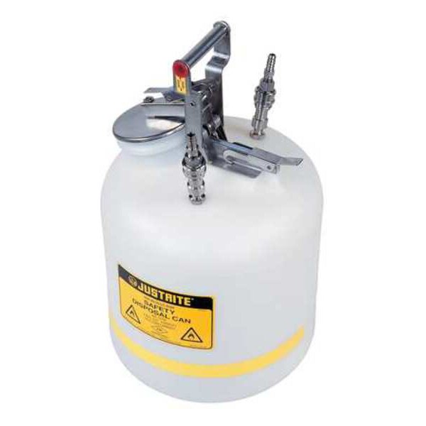 5 gal. White Polyethylene, Polypropylene HPLC Waste Can