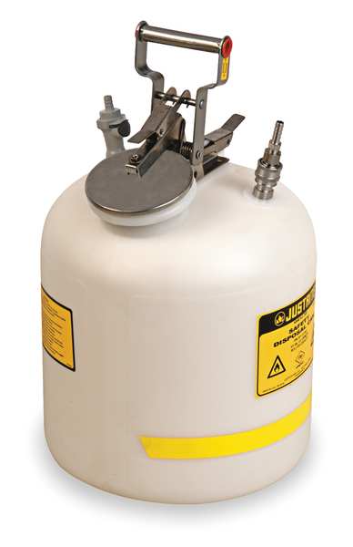 5 gal. White Polyethylene, Polypropylene HPLC Waste Can
