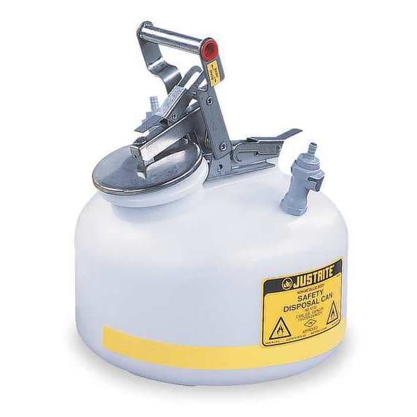 2 gal. White Polyethylene, Polypropylene HPLC Waste Can