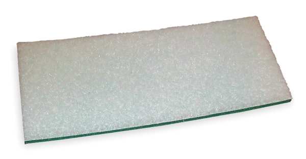 9 in L Flat Applicator Pad, Cut-End, White, Foam, PK12