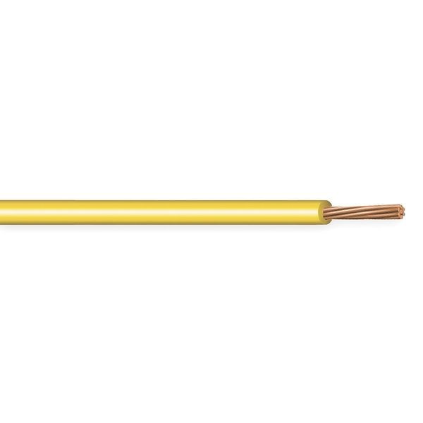 Machine Tool Wire, AWM, MTW, TEW, TFF, 18 AWG, 500 ft, Yellow, PVC Insulation