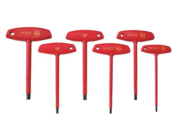 6 Piece SAE T-Shape Hex Key Set, 33490