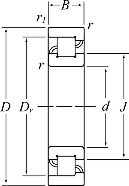 Cylindrical Bearing, 90mm Bore, 190mm OD