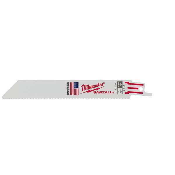 6 in 18 TPI SAWZALL Blades, 25 Pack