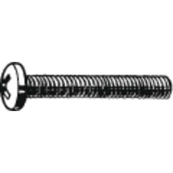 #8-32 x 9/16 in Phillips Pan Machine Screw, Plain 18-8 Stainless Steel, 100 PK