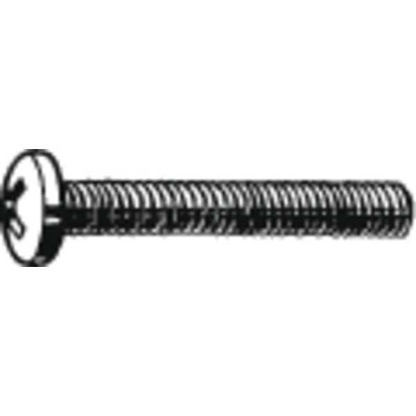 #8-32 x 1-3/8 in Phillips Pan Machine Screw, Plain Stainless Steel, 100 PK