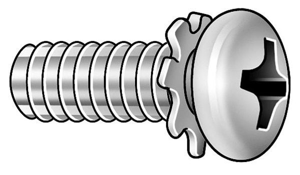 M3-0.50 x 9.85 mm Phillips Pan Machine Screw, Plain 18-8 Stainless Steel, 10 PK