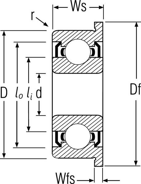 Radial Bearing, DBL Shield, 0.125 In. Bore