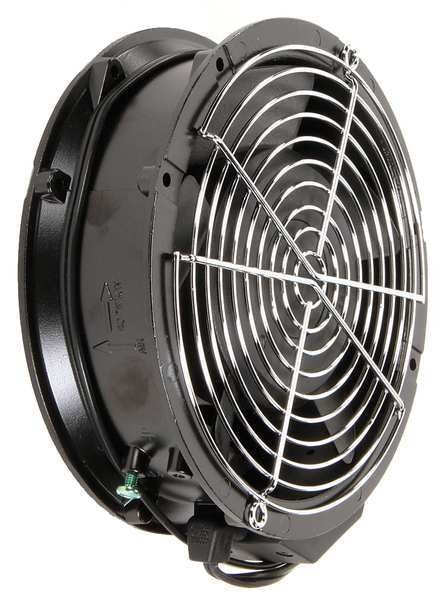Axial Fan, Round, 115V AC, 190/235 cfm, 6 7/9 in W.