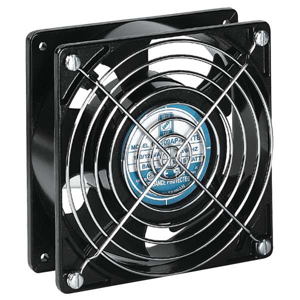 Standard Square Axial Fan, Square, 230V AC, 88/110 cfm, 4 5/7 in W.