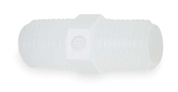 Nipple, Threaded Hex, PVDC, 1/8 In, PK5