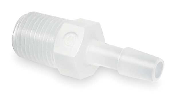 Adapter, Thread To Barb, Poly, 1/4 In, PK10