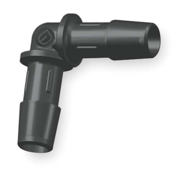 Elbow, 90 Deg, 1/8 In, Barbed, Nylon, PK10