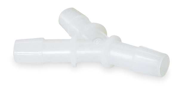 Y Connector, 3/16 In, Barbed, HDPE, PK10