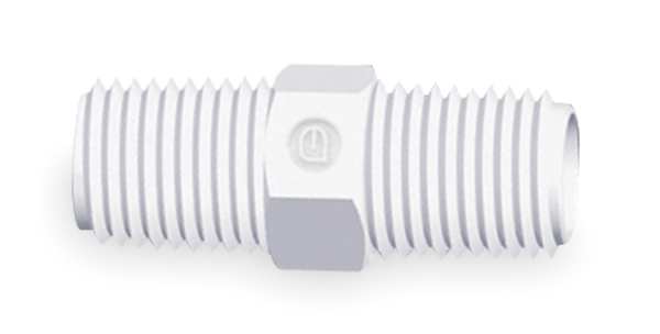 Hex Nipple, Polypropylene, 1/8