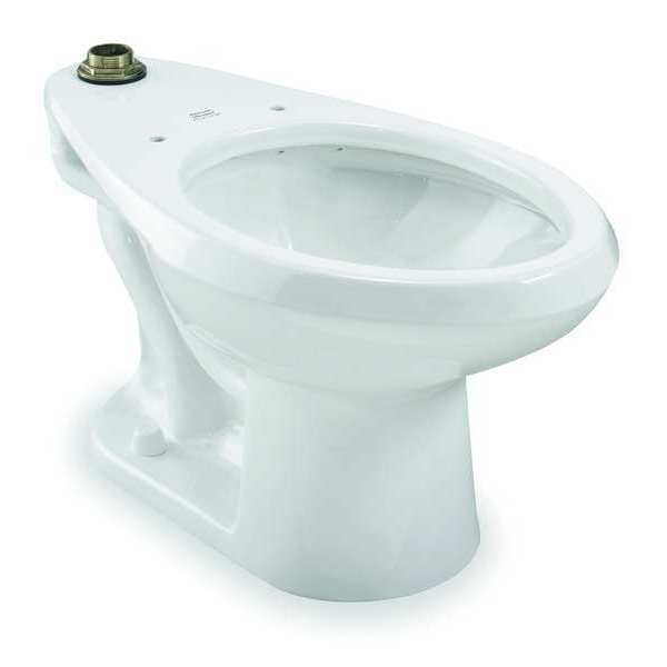 Toilet Bowl, 1.28 to 1.6 gpf, Flush Valve, Floor Mount, Elongated, White