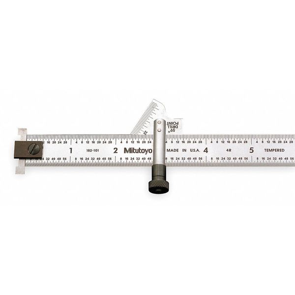 Drill Point Gage, 59 Deg, 6 In, Adj Hook