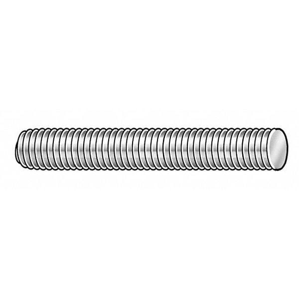 Fully Threaded Stud, 6-32, 3/4 in, Stainless Steel, 18-8, Plain Finish, 50 PK