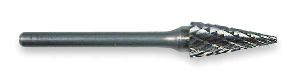 Carbide Bur, Pointed Cone, 1/8, dbl Cut