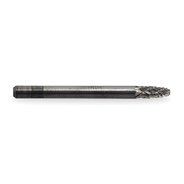 Carbide Bur, Round Nose Tree, 1/8, dbl Cut