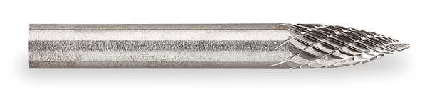 Carbide Bur, Pointed Tree, 1/4, dbl Cut