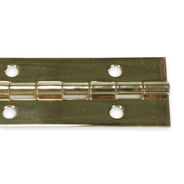3/4 in W x 72 in H Bright Brass Continuous Hinge
