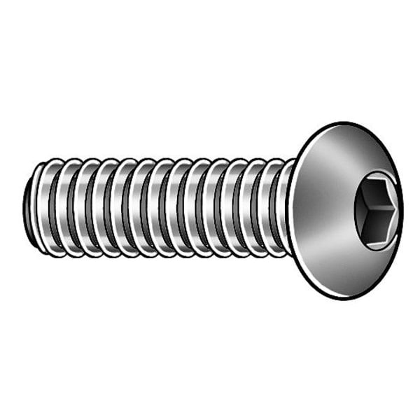 #6-32 Socket Head Cap Screw, Black Oxide Steel, 1/8 in Length, 50 PK