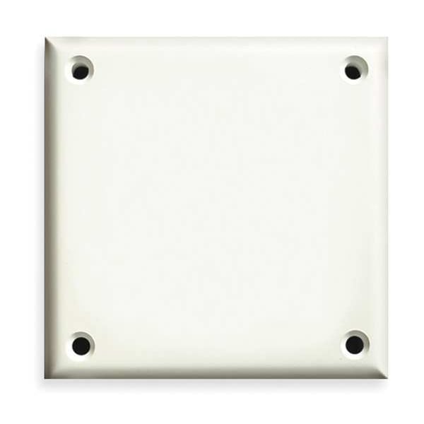 Double Blank Wall Plates and Covers, Number of Gangs: 2 Polycarbonate and Nylon Blend, White
