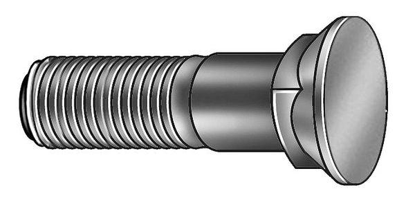 Square Neck Plow Bolt, 1/2