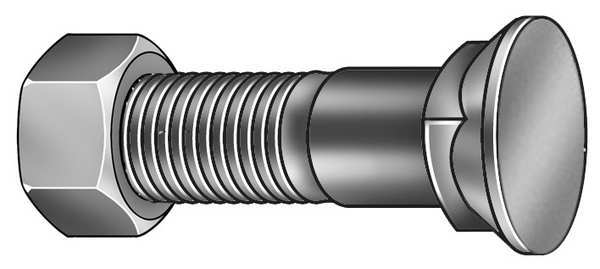 Square Neck Plow Bolt, 1/2