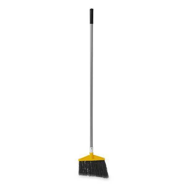 10 1/2 in Sweep Face Broom, Medium, Synthetic, Gray