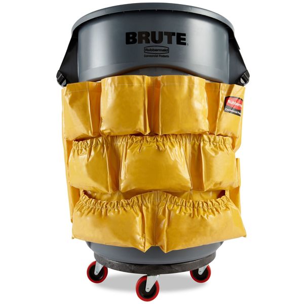 Brute Receptacle Caddy Bag, Ylw, Vinyl