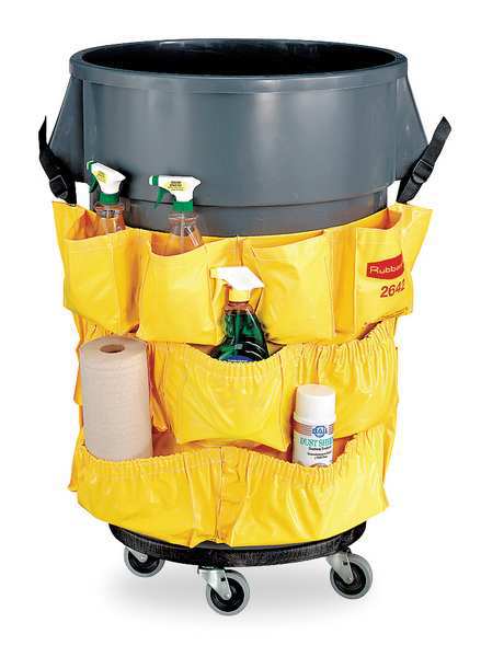 Brute Receptacle Caddy Bag, Ylw, Vinyl