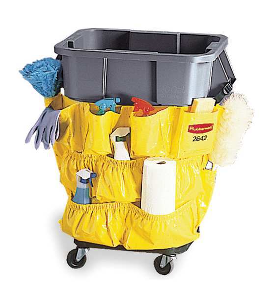 Brute Receptacle Caddy Bag, Ylw, Vinyl