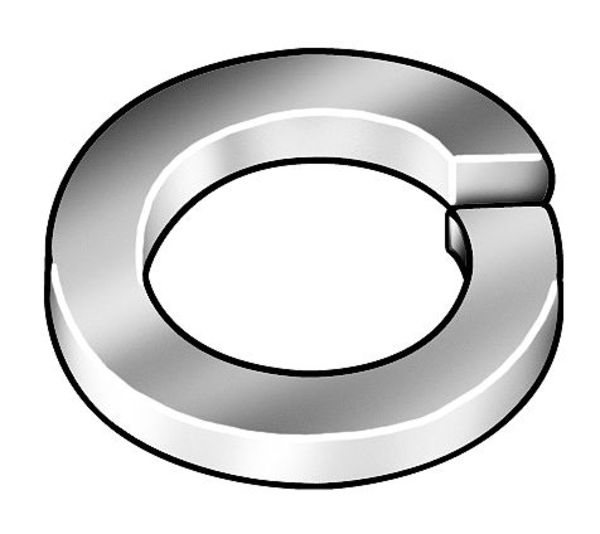 Split Lock Washer, Fits Bolt Size 7/8 in Steel, Galvanized Finish, 25 PK