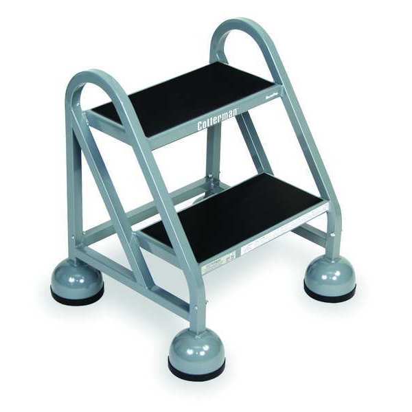 22 in H Steel Rolling Step, 2 Steps