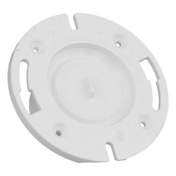 PVC Knockout Closet Flange, Hub, 4 in x 3 in Pipe Size