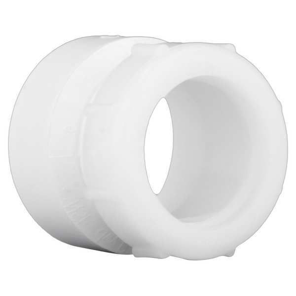 PVC Female Trap Adapter with Poly Nut, Hub x Socket, 1-1/2 in Pipe Size