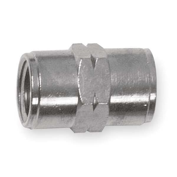 Nickel Plated Brass Female Coupling, FNPT x FNPT, 1/2