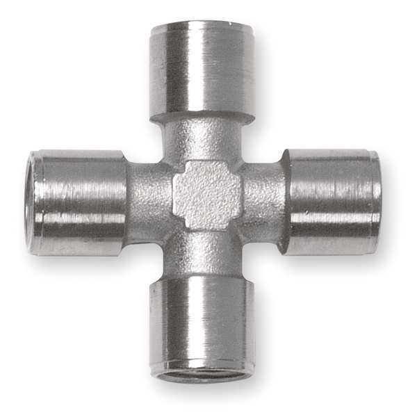 Nickel Plated Brass Cross, FNPT, 3/8