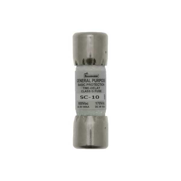 Fuse, Time Delay, 10 A, SC Series, 600V AC, 170V DC, 1-5/16