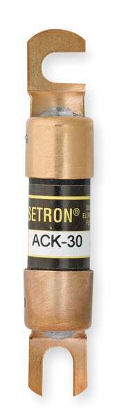 Forklift Limiter Fuse, Time Delay, 30 A, ACK Series, Not Rated, 130V DC, 2-1/2