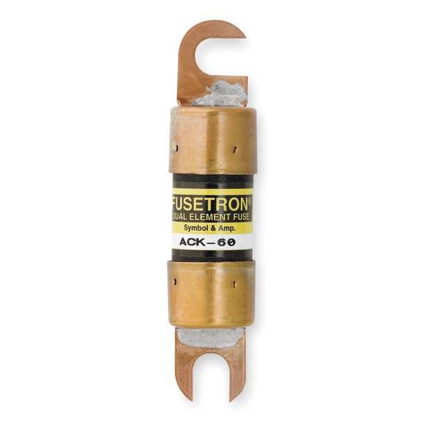 Forklift Limiter Fuse, Time Delay, 60 A, ACK Series, Not Rated, 130V DC, 3