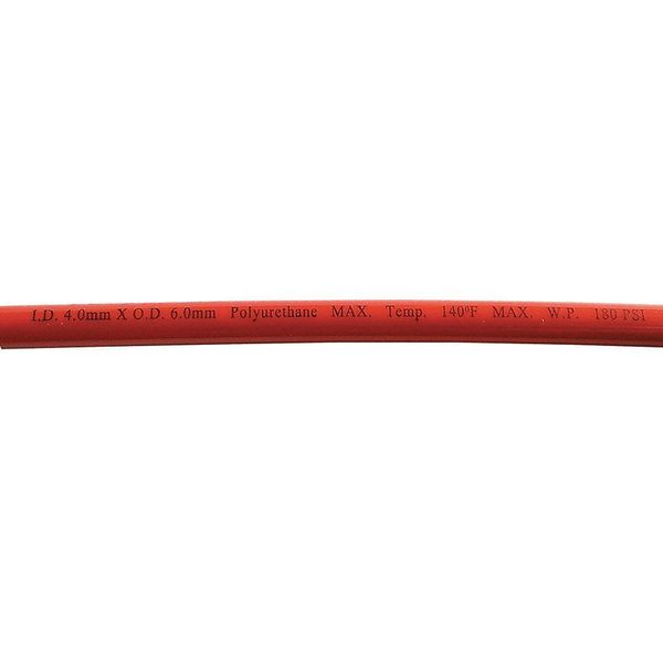 Tubing, Poly, 6mm OD, 180 PSI, Red