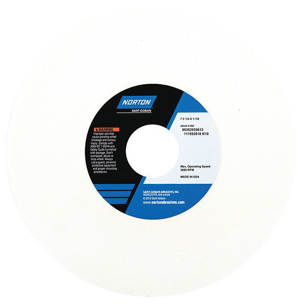 Grinding Wheel, T1, 7x1/4x1.25, AO, 60G, PK5