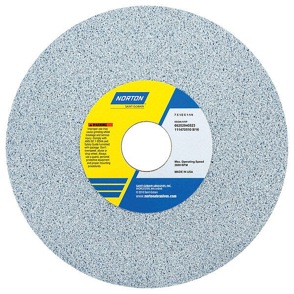 Grinding Wheel, T1, 7x1/2x1.25, CA, 46G, PK5